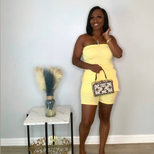 “Stacy” Tube Top Set - Yellow