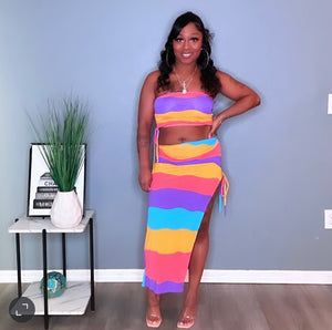 "Color Me Badd" Skirt Set