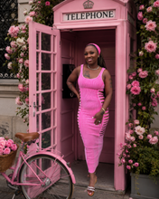 Load image into Gallery viewer, Bubblegum Bliss Cutout Dress