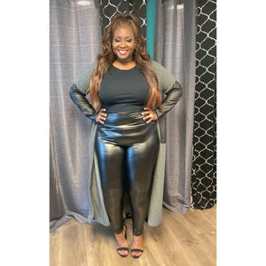 Sexy Black Faux Leggings